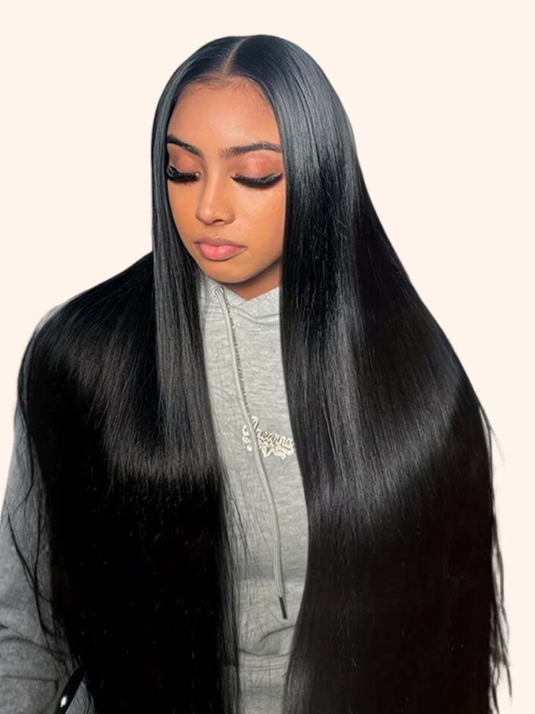 Honey Blonde Skunk Stripe Straight Hair 13x4 Lace Frontal Ready And Go Wigs