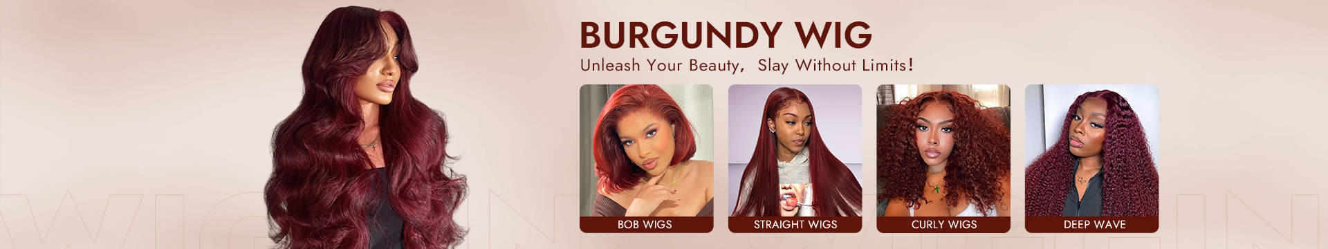 Burgundy Wigs