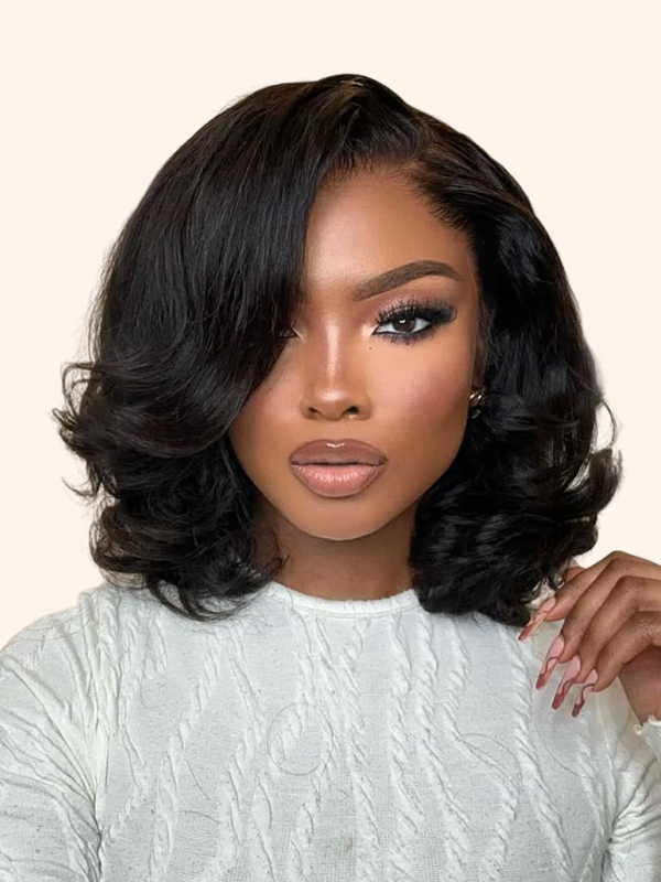 WIGGINS 250% Density Popping Curly HD Lace Front Wigs Medium Length Human Hair Wigs