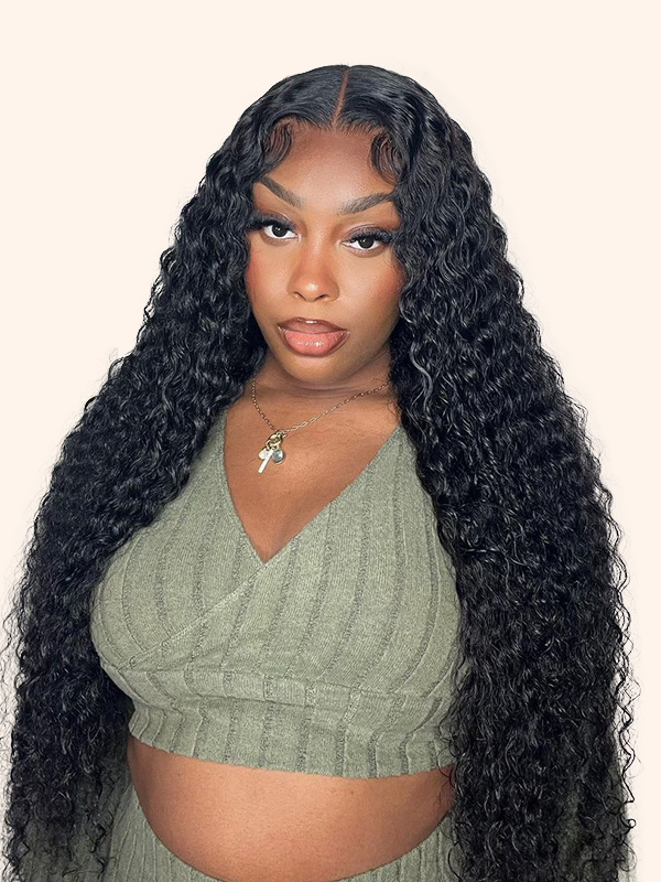 WIGGINS 250% Density Popping Curly HD Lace Front Wigs Medium Length Human Hair Wigs