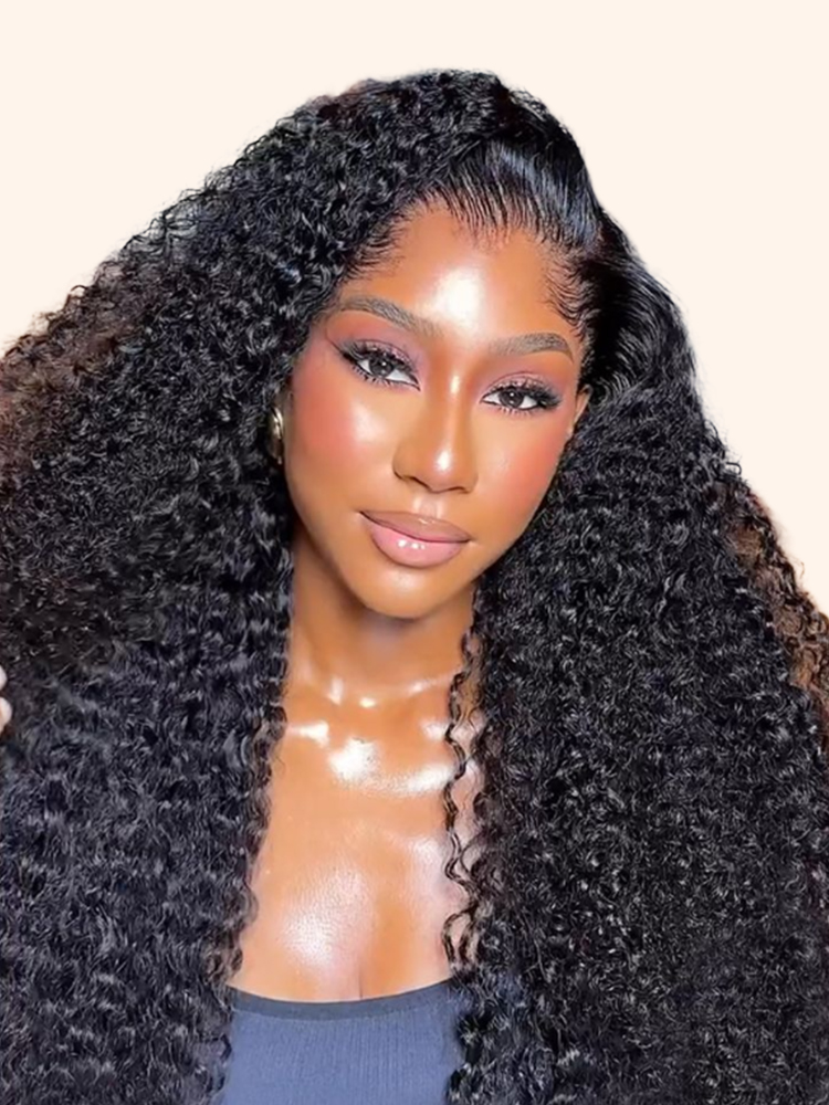 WIGGINS 250% Density Popping Curly HD Lace Front Wigs Medium Length Human Hair Wigs
