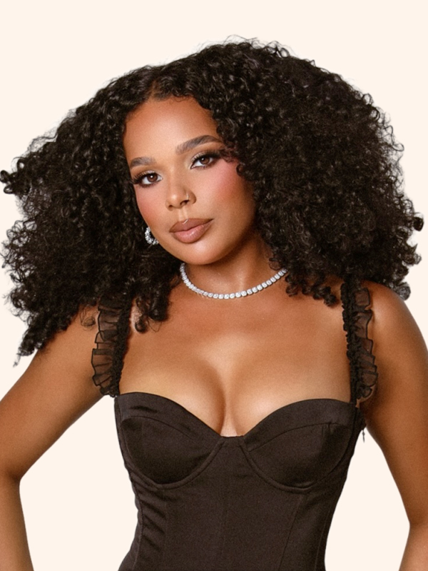 WIGGINS 250% Density Popping Curly HD Lace Front Wigs Medium Length Human Hair Wigs