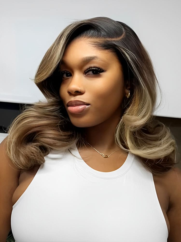 Lagos Hairline Highlight Brown Wig