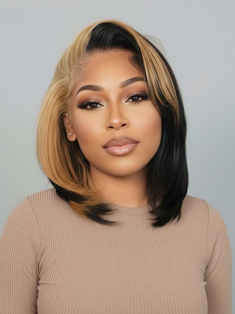 Blonde Skunk Stripe 13x4 Lace Wig