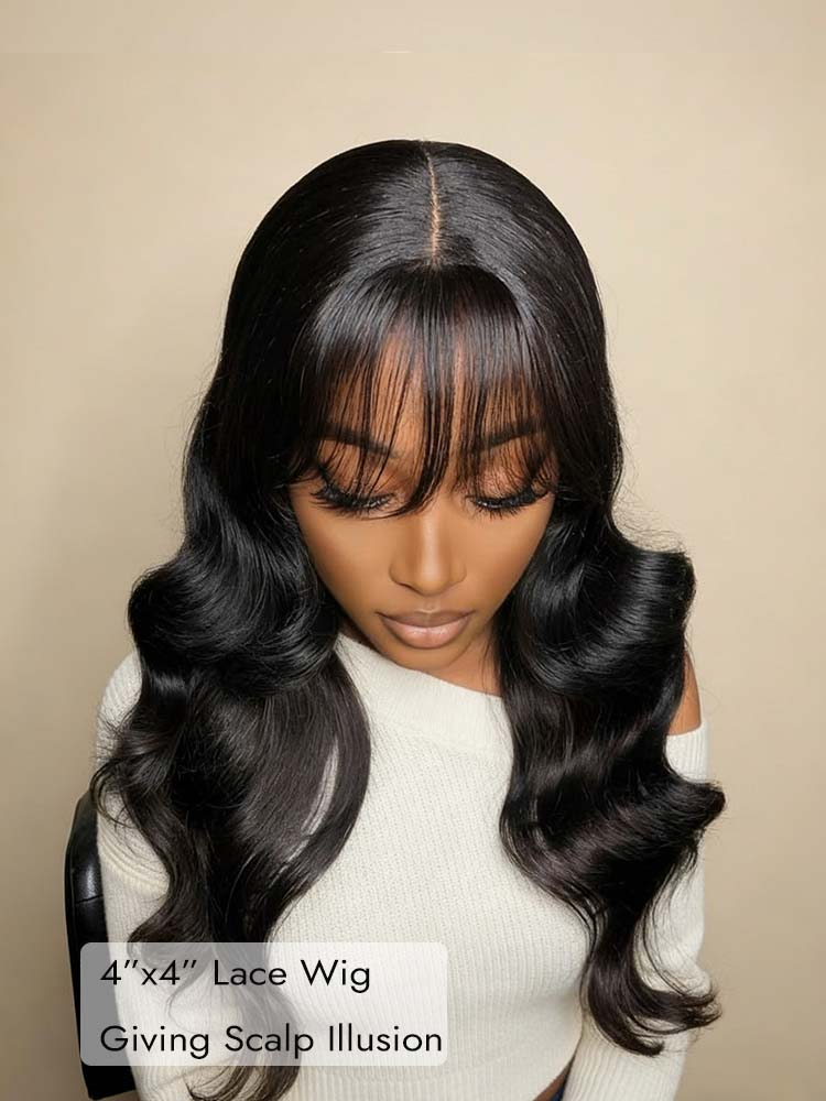 Transparent Lace Wig Body Wave Human Hair 