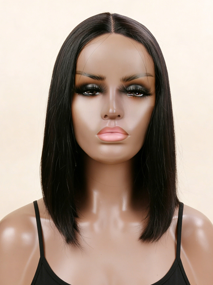 BOB straight human hair T-part lace wig