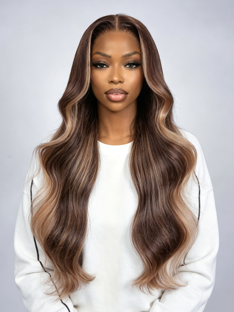 Money Piece Highlgiht Glueless Wig