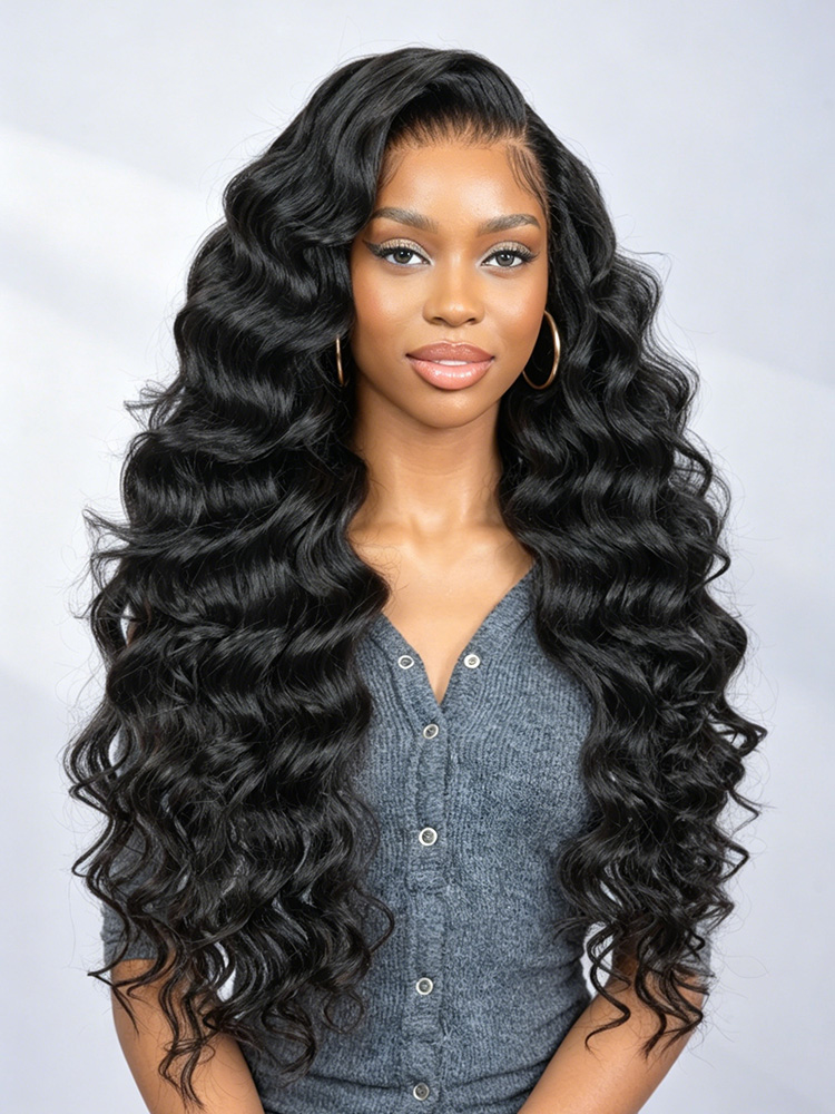 Light Yaki Loose Deep Wave Human Hair Lace Wigs
