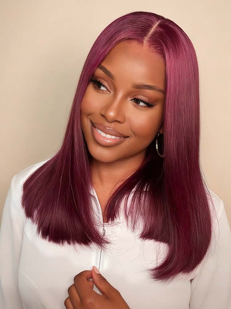 Ready to Wear 4x4 Lace Burgundy Bob