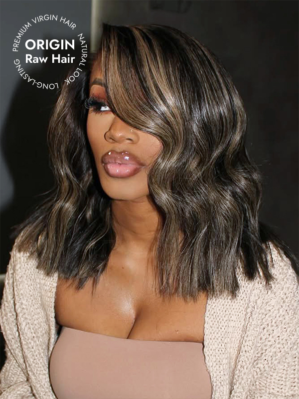 Highlight Beach Wave 13x6 Lace Frontal Wig