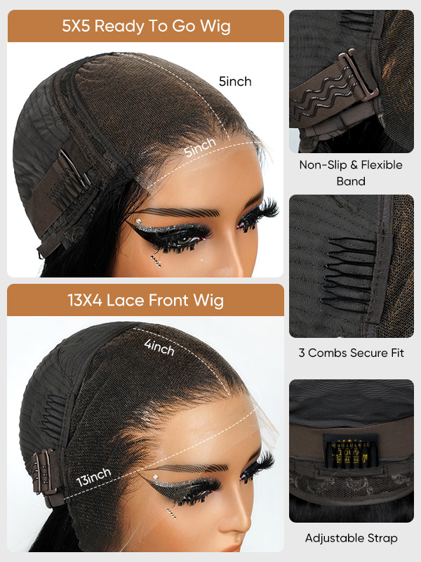 13x4 lace frontal 5x5 lace closure wig