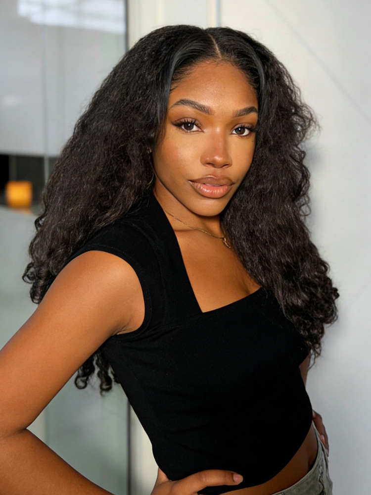 Kinky Straight Curly V Part Wigs