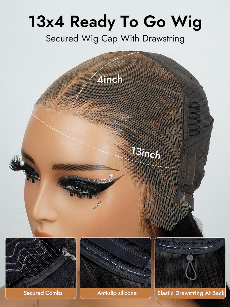 13x4 Glueless Lace Wigs With Drawstring
