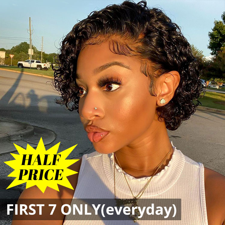 Short Curly Pixie Cut Wigs