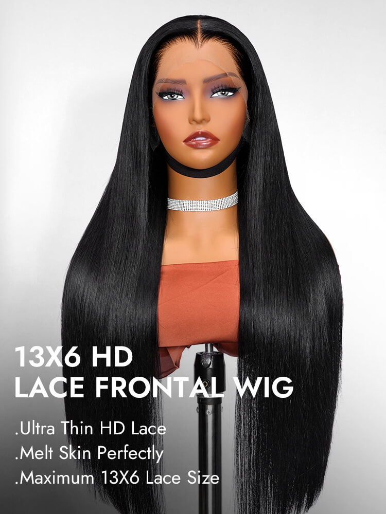 13x6 HD lace frontal straight wig