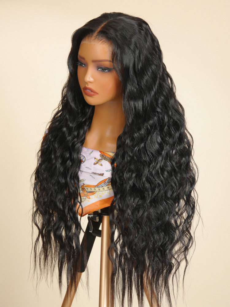 Bouncy Beach Wave Lace Wig Middle Part