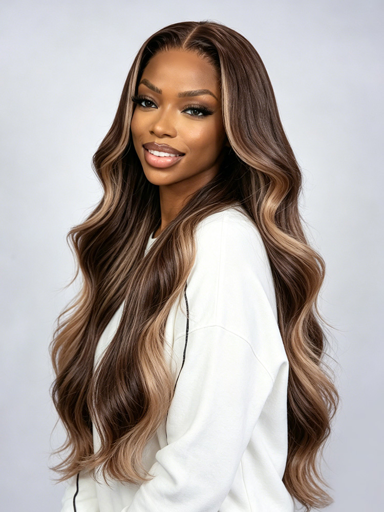 Money Piece Highlgiht Glueless Lace Wig
