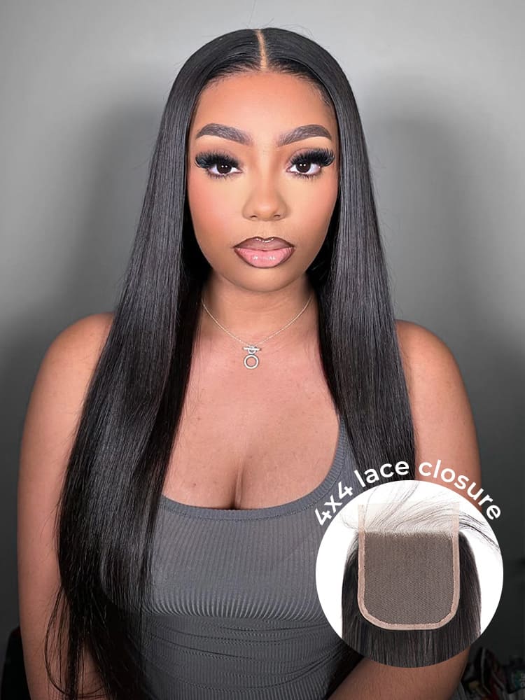 Straight Human Hair Lace Closure