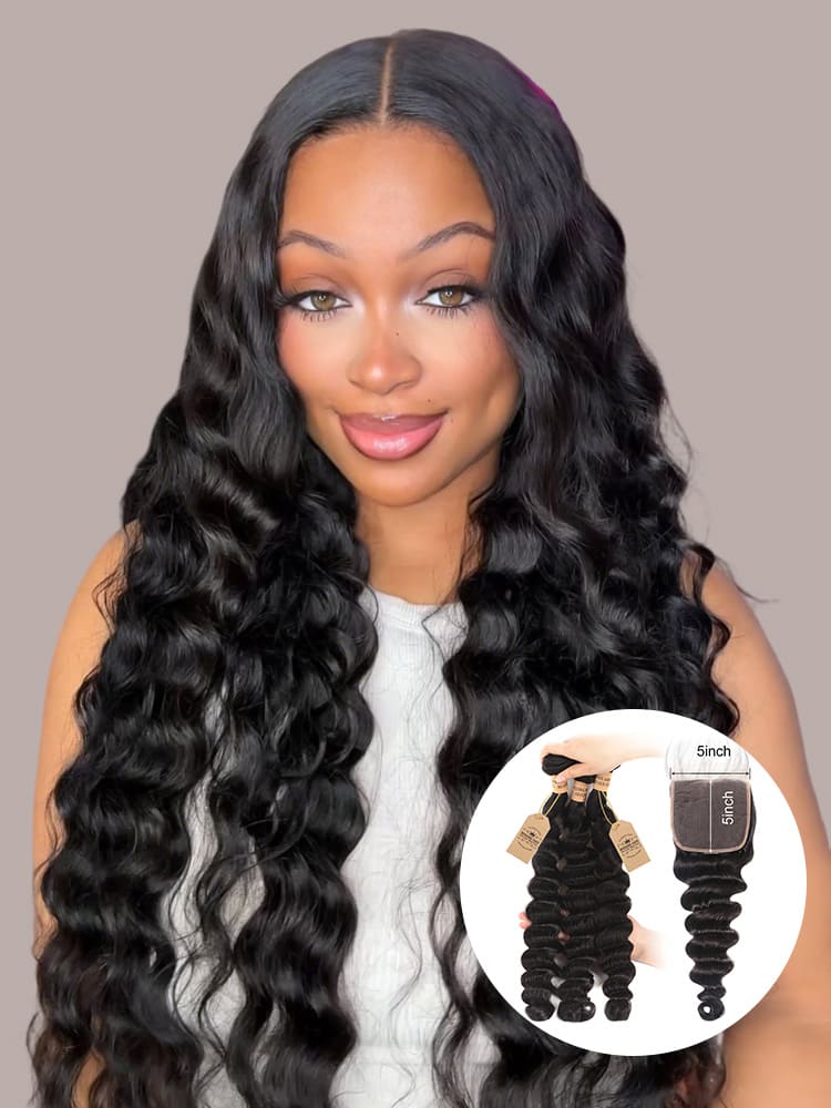Loose Deep Wave Bundles With 5x5 Closure