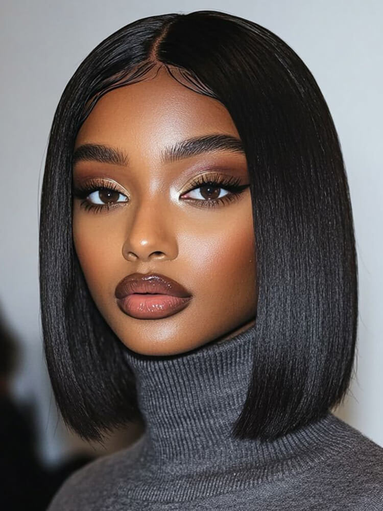 classic short black bob