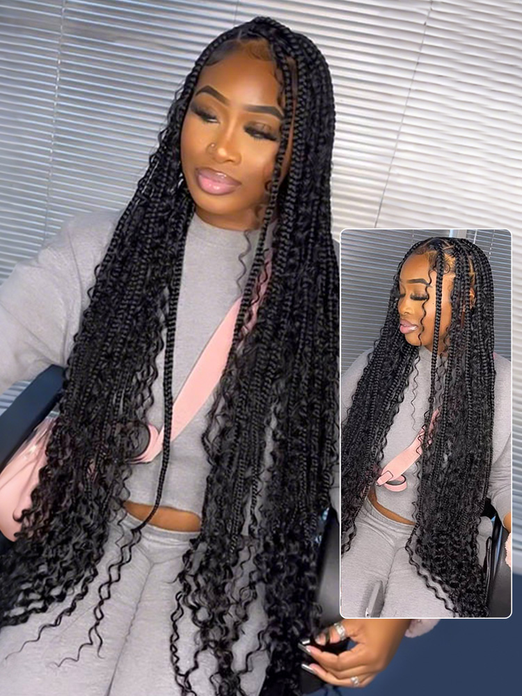 Box Braided Wigs With Curls