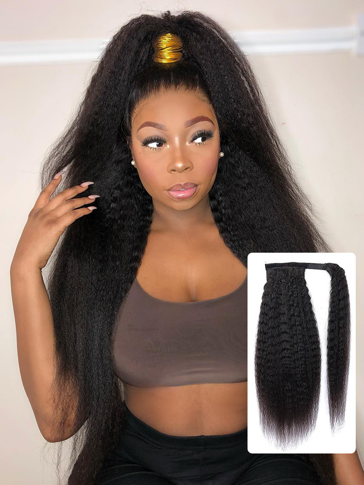 Kinky Straight Hair Ponytail