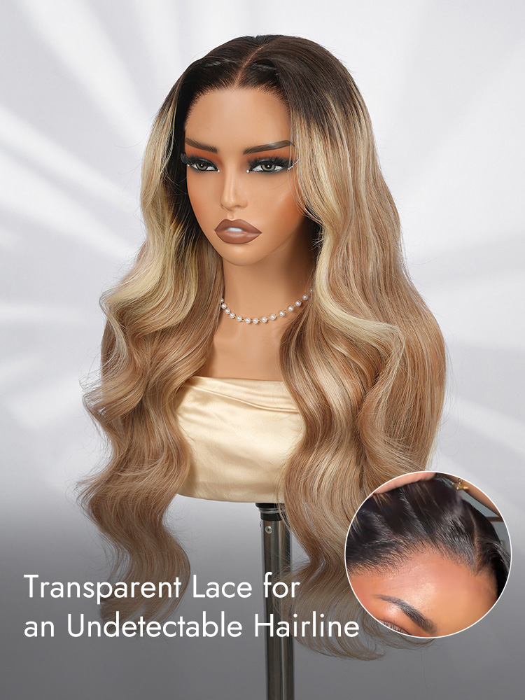 Caramel Blonde Highlgihts Body Wave Hair Wig