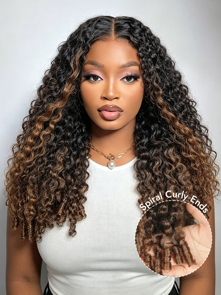 Ombre Burmese Curly Wigs