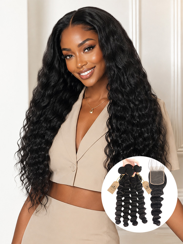 Loose Deep 4pc Weave With Closure