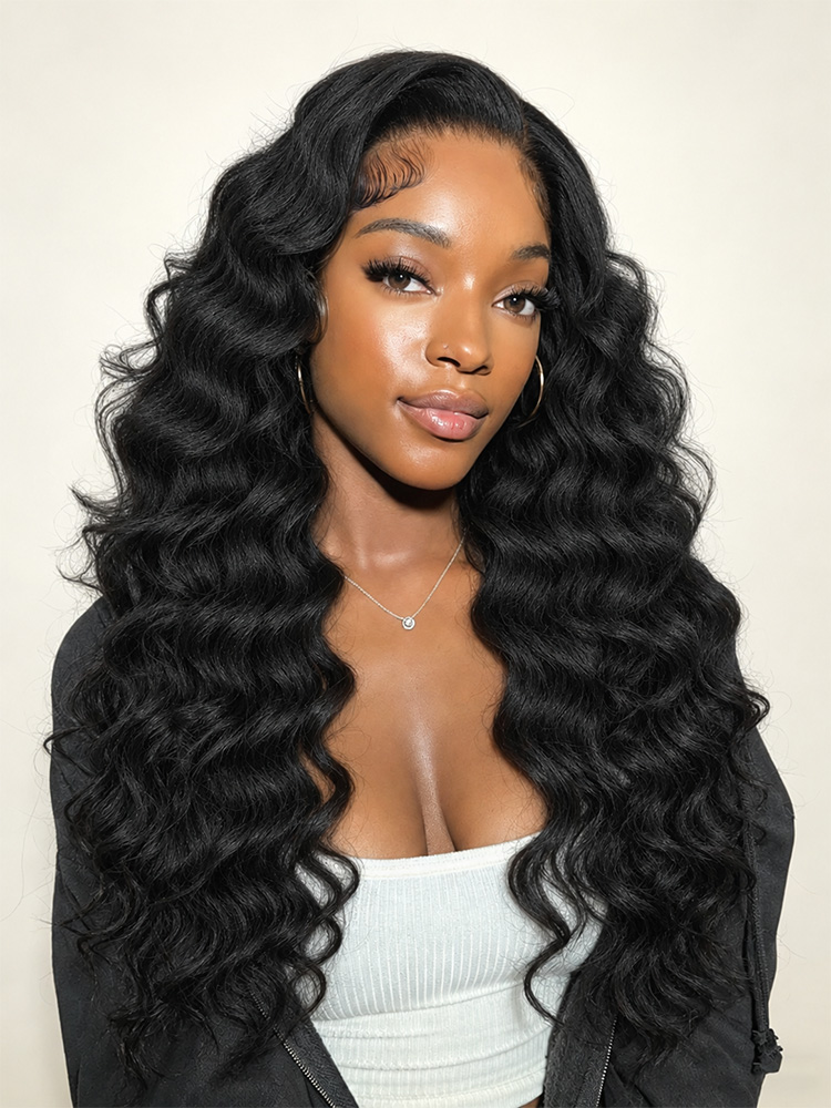 Light Yaki Loose Wave Human Hair Lace Wigs