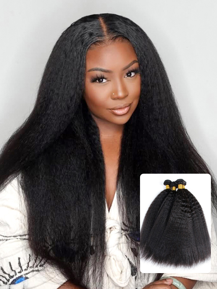 Kinky Straight Hair 3 Bundles