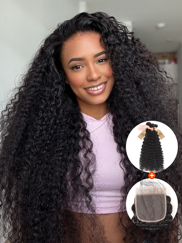 Deep Wave Human Hair Bundles