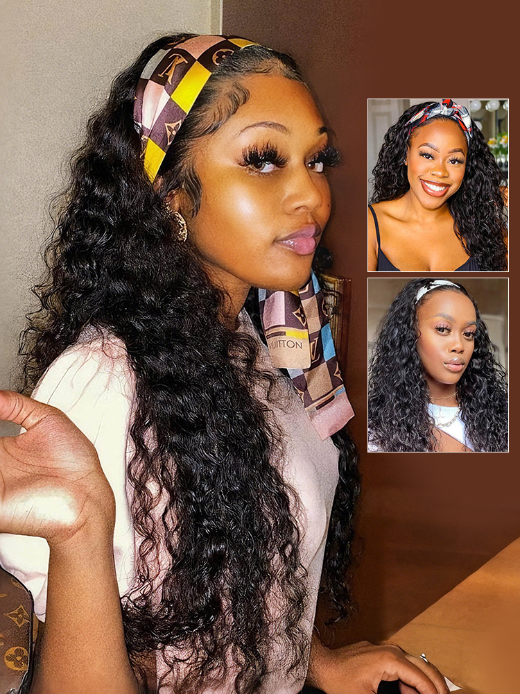 Water Wave Headband Wigs