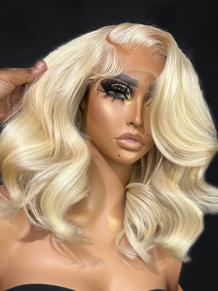 Short Blonde Wig Human Hair