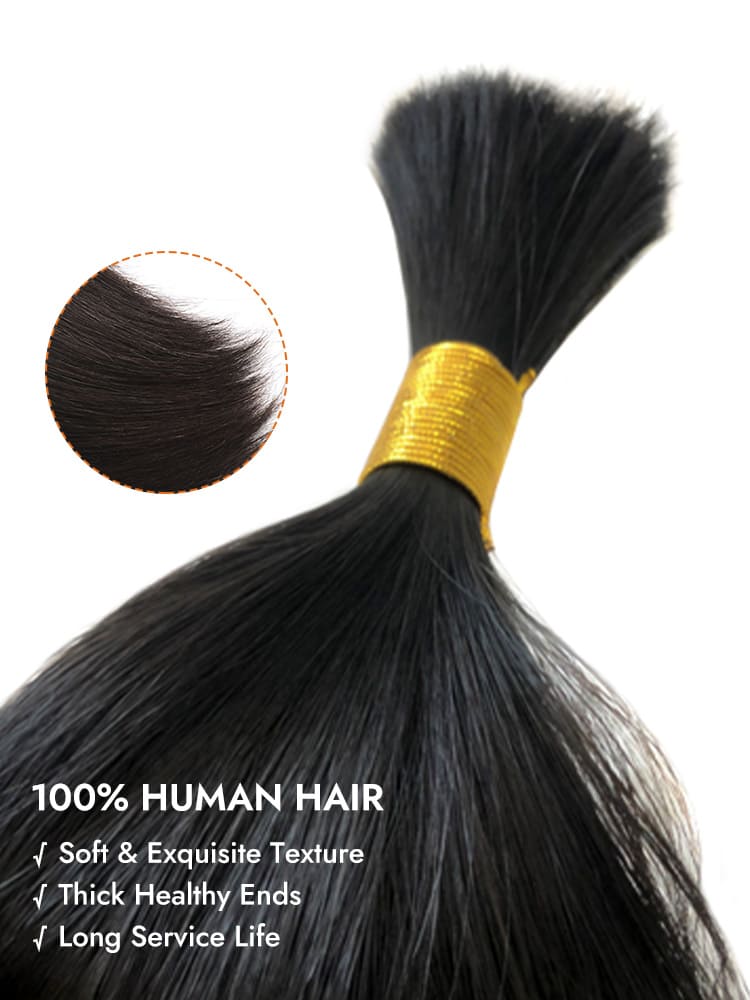 Straight 100% Human Hair Bulk