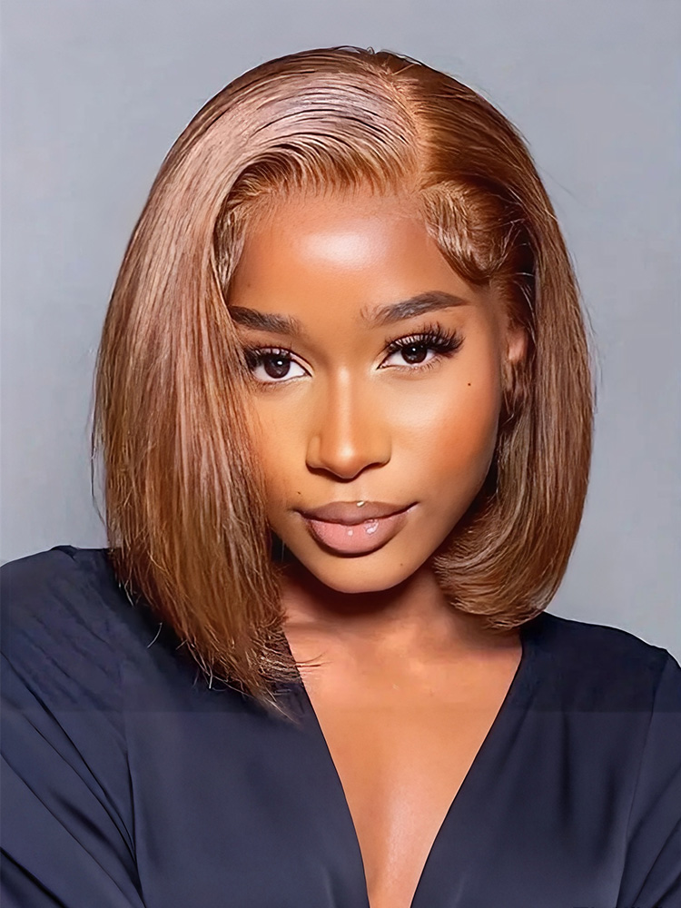 Brown Straight Bob Wigs