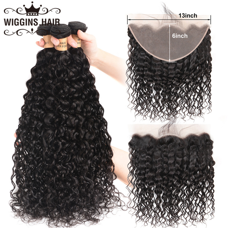 Water Wave Bundles with 13*6 Lace Frontal