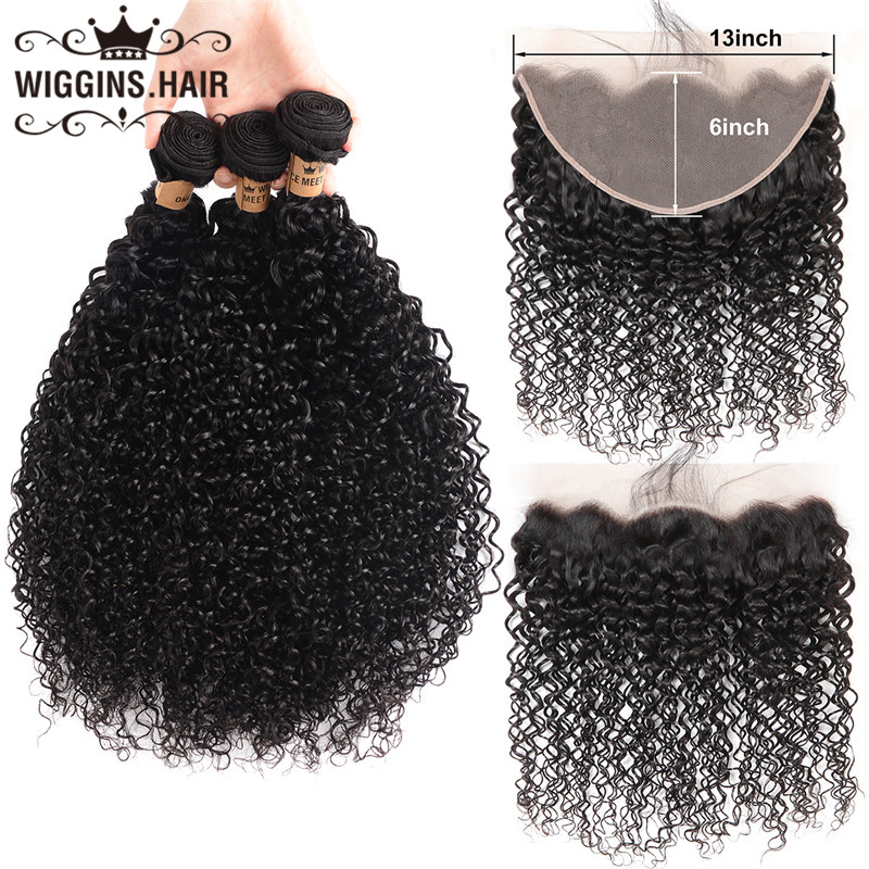 Curly Hair Bundles with 13*6 Lace Frontal