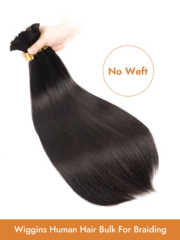 No Weft Straight Human Hair Bulk 