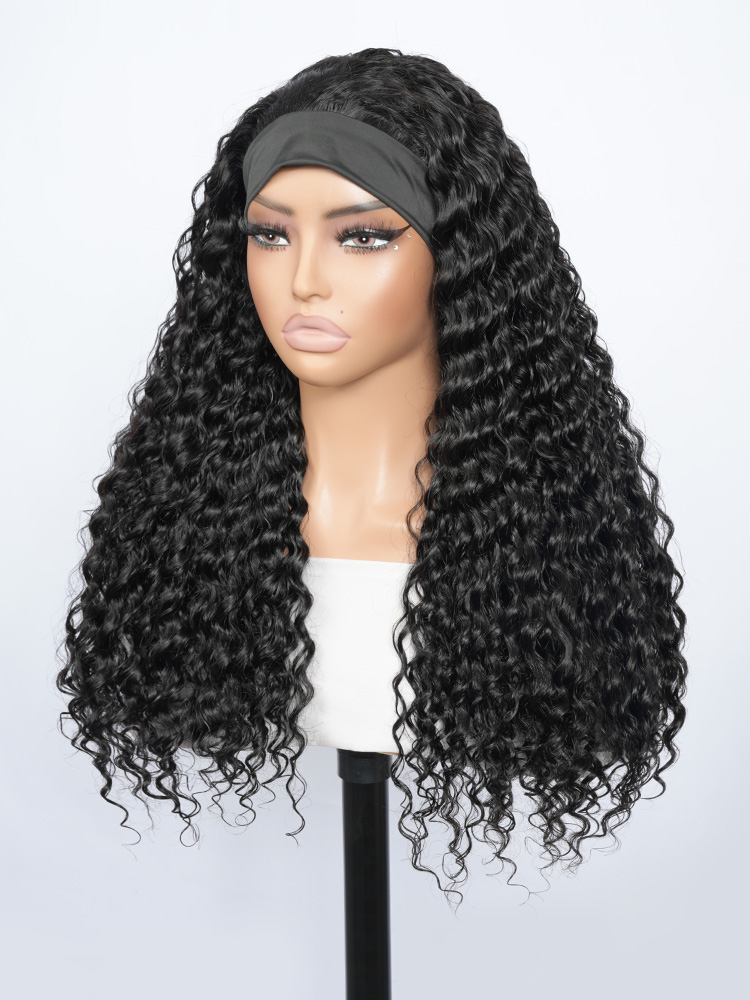 Headband Human Hair Wigs