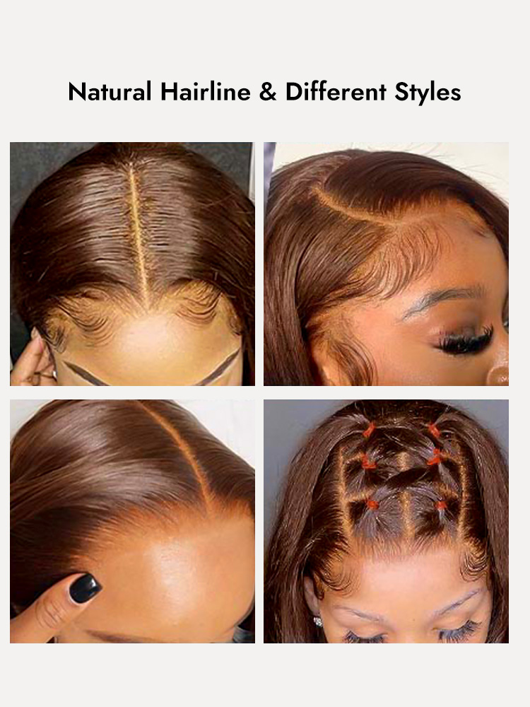 Brown Straight Bob Wigs