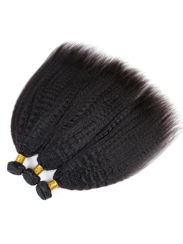 Kinky Straight Human Hair 3 Bundles