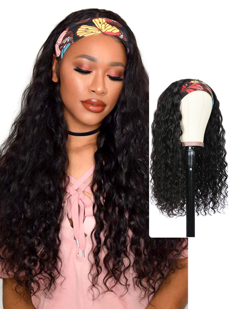 Headband Wigs Human Hair 