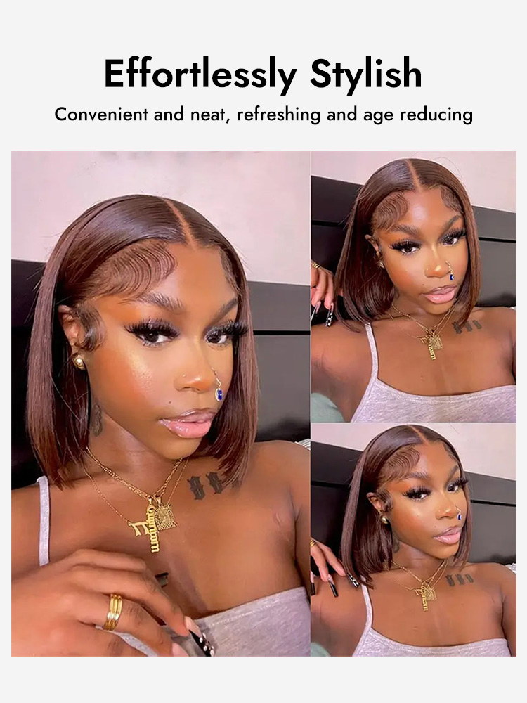 Stylish 13x4 Lace Frontal Bob Wigs