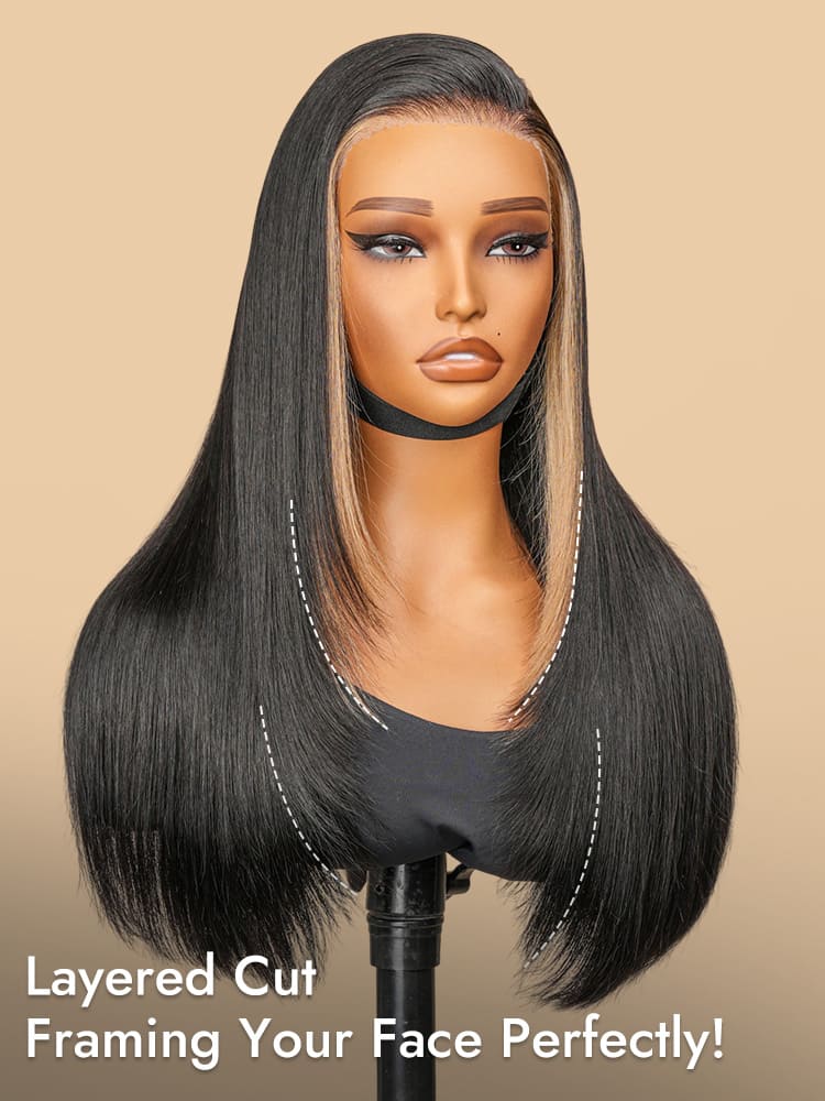 skunk stripe lace wig