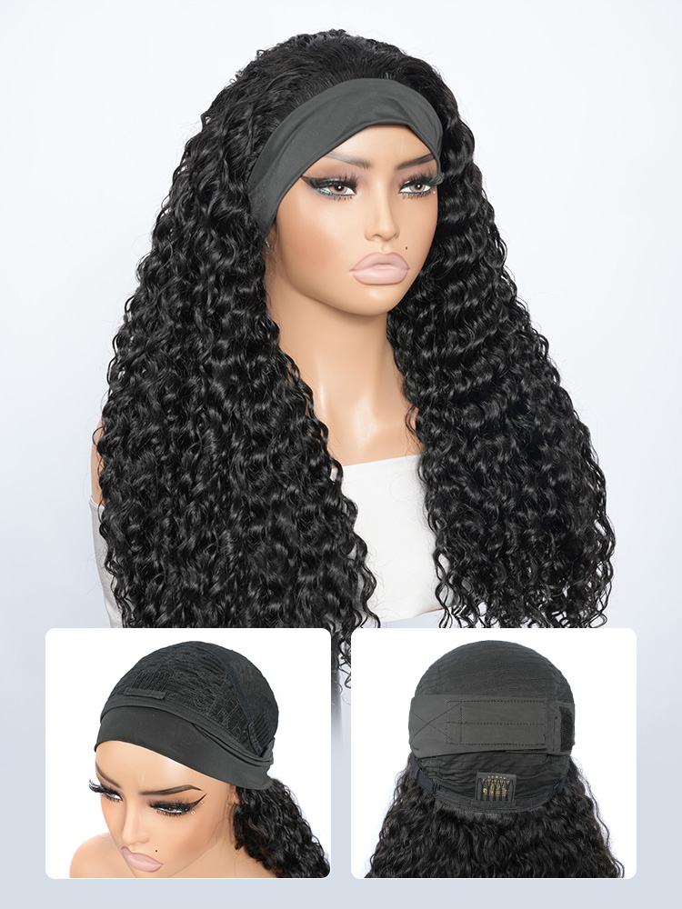 Headband Human Hair Wig Beginner Friendly