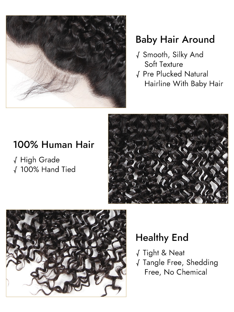 Curly Lace Frontal Detail