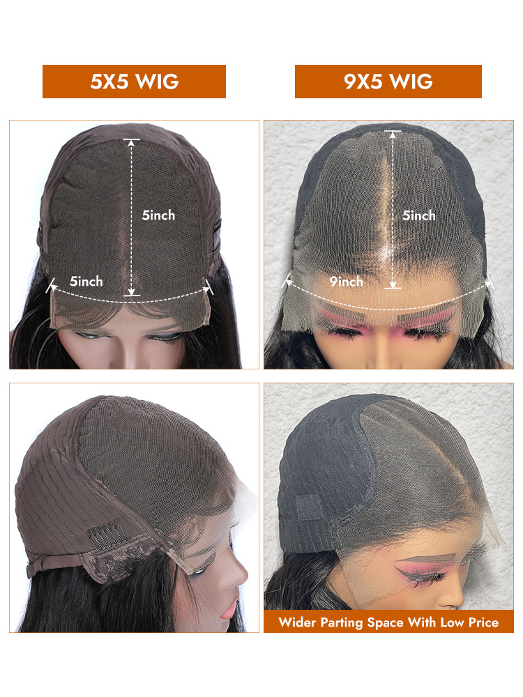9x5 HD Lace Closure Wig