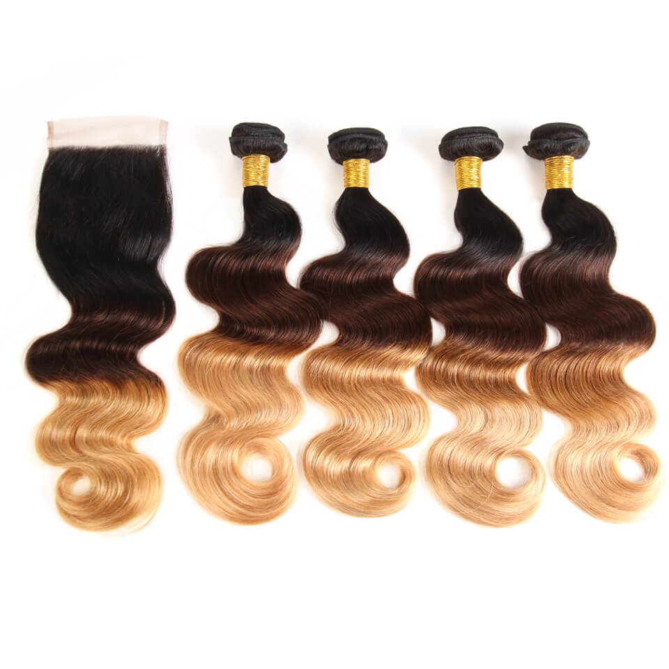 Body Wave 4pcs With 4*4 Lace Closure