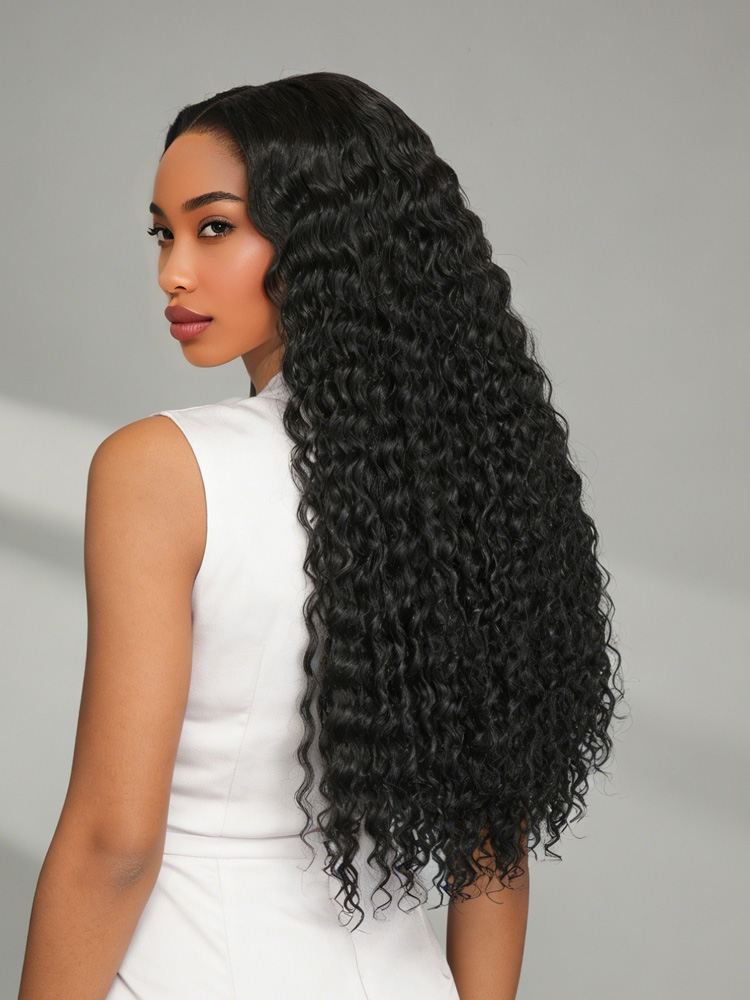  Super Double Drawn deep wave wig